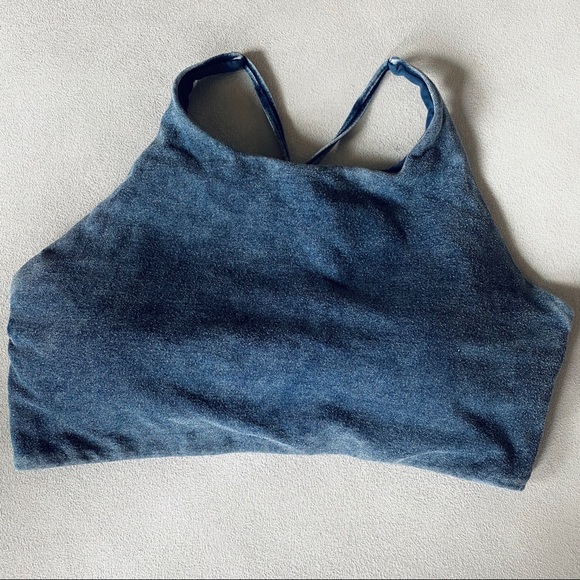 High Neck Open Back Bathing Suit Top - Picture 2 of 7